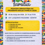 Pesagem obrigatória do Bolsa Família será realizada em Nova Venécia no dia 20 de março