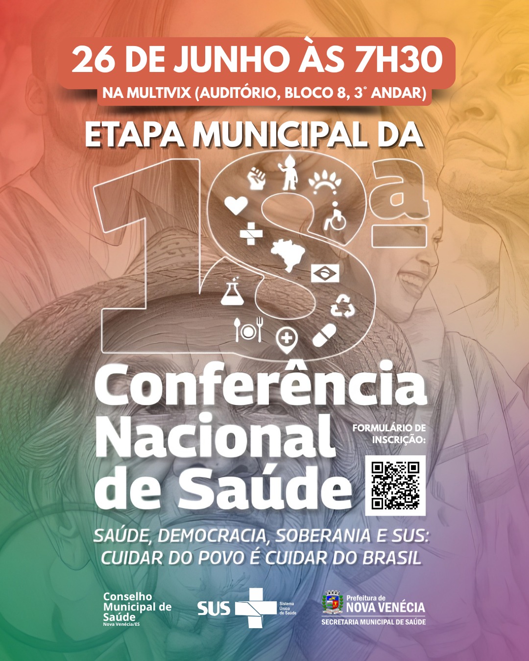 Nova Venécia realiza Etapa Municipal da 18ª Conferência Nacional de Saúde no dia 26 de junho